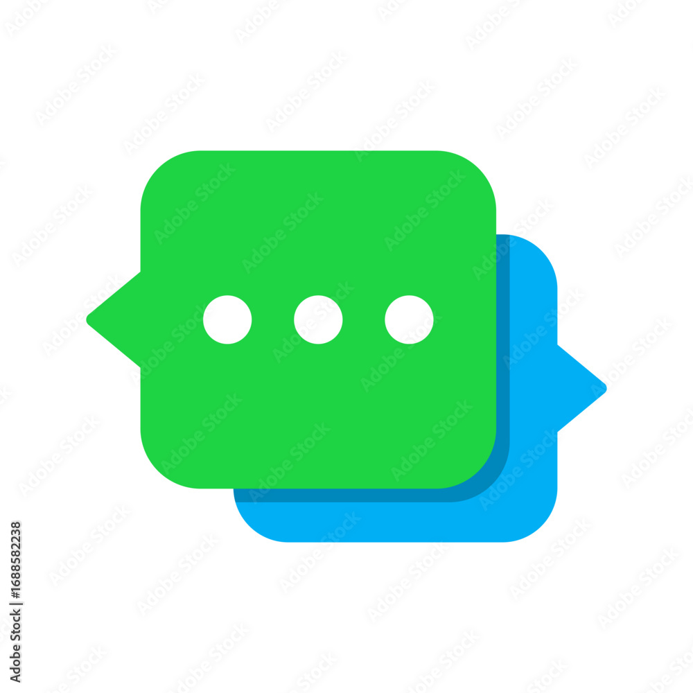 Aufkleber set of chat message bubbles vector icon. communication icons. talk bubble, dialog. web icon set. onl