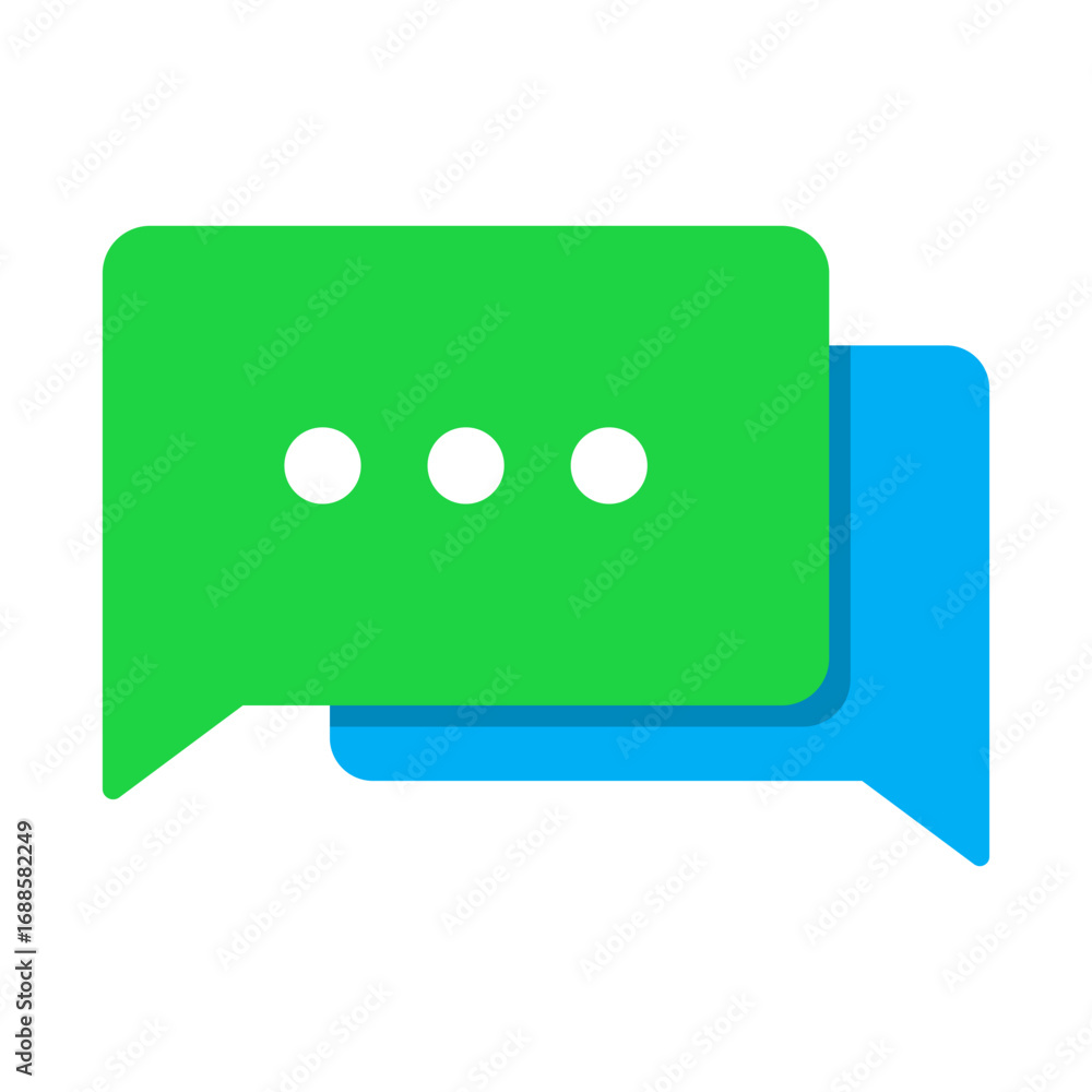 Aufkleber set of chat message bubbles vector icon. communication icons. talk bubble, dialog. web icon set. onl