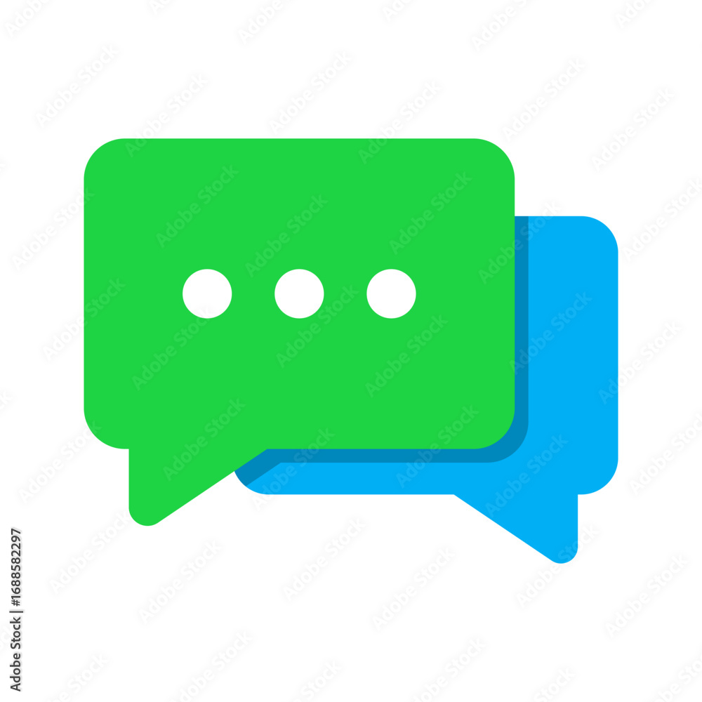 Aufkleber set of chat message bubbles vector icon. communication icons. talk bubble, dialog. web icon set. onl