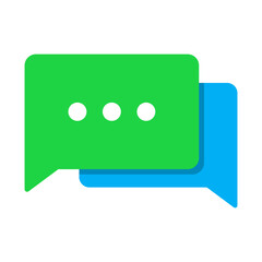 Set of Chat Message Bubbles Vector Icon. Communication icons. Talk bubble, dialog. Web icon set. Online communication. Conversation, SMS, Notification, Group Chat. Chatting icons in different styles