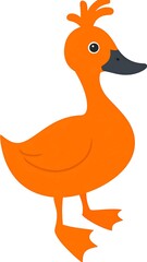 Fototapeta premium Orange duck cartoon