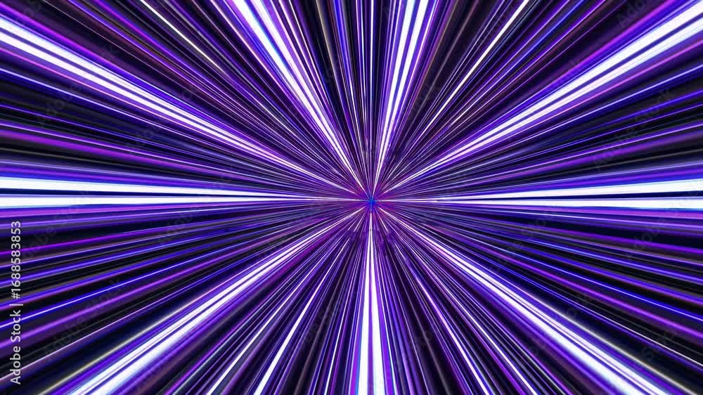Poster dynamic video concept with a futuristic, radial burst design. the camera angle is centered, creating