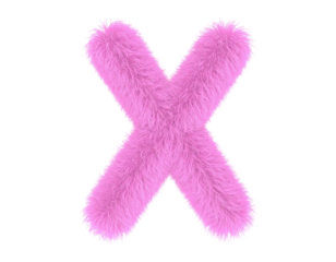 Fluffy cross shape soft textured symbol decorative design abstract mark element creative artwork illustration isolated on white background