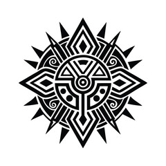 Abstract Aztec Stone Carving Inspired Designs