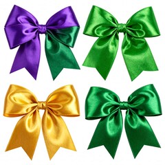 Four satin ribbons in vibrant colors