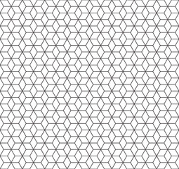 Seamless geometric pattern of squares, rhombuses, and hexagons.  Abstract background. Modern and elegant texture. Vector illustration