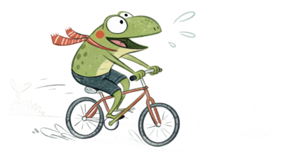 funny cartoon cyclist