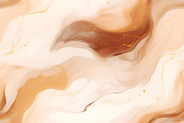 Elegant Abstract Background with Soft, Flowing Swirls of Cream and Beige Tones