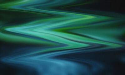 Fototapeta premium Abstract Wavy Green and Blue Streaks with Dark Background and Subtle Texture image photo