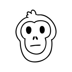 monkey icon line art