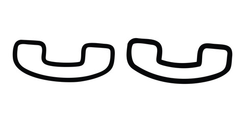 A minimalist 3D vector illustration of an abstract love design with a white background