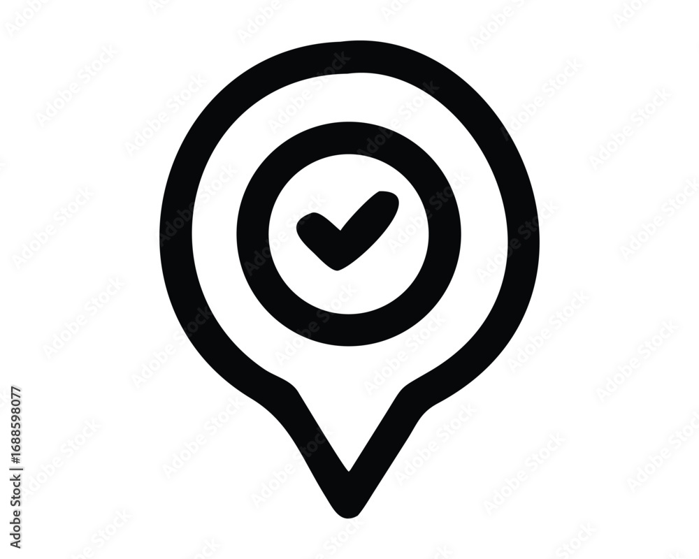 Poster vector love map pointer icon as a symbol for a glossy business sign