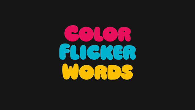 Color Flicker Words Text Animation Preset