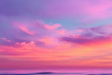 Obraz premium Pastel sunset over a blurred ocean
