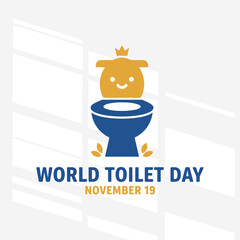 The flat design concept for World Music Day focuses on simplicity, elegance, and ease of recognition. A toilet is the main focus of the image.