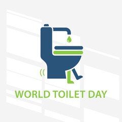 The flat design concept for World Music Day focuses on simplicity, elegance, and ease of recognition. A toilet is the main focus of the image.