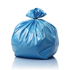 Rolled Blue Plastic Garbage Bag