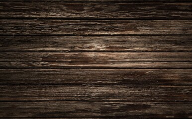 Fototapeta premium Dark wood background, old black wood texture for background