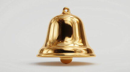 Shiny gold bell stock photo for christmas holiday and wedding design