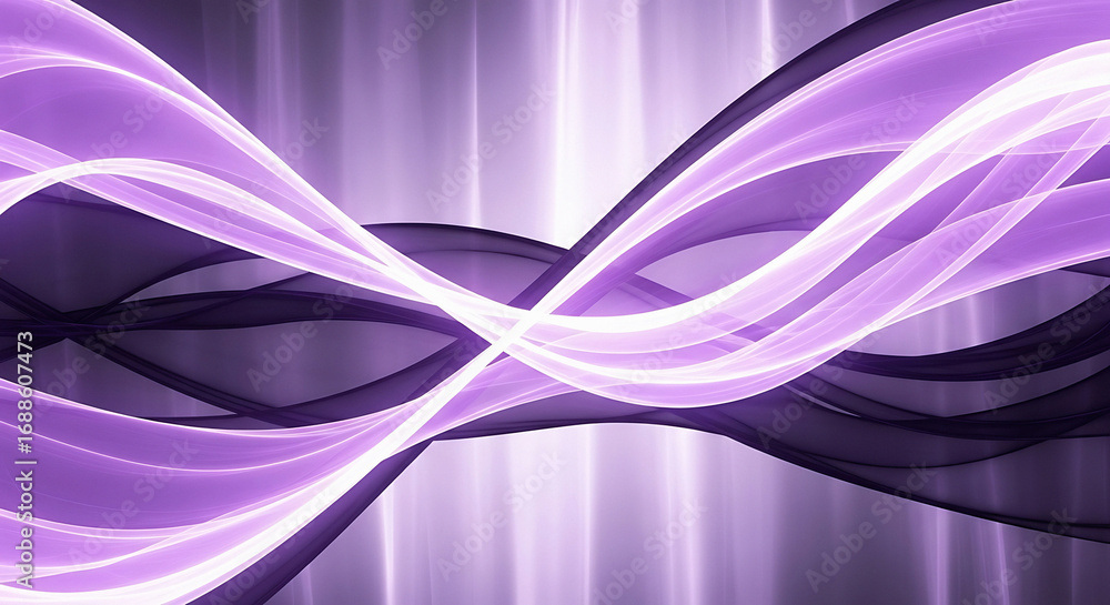 Poster mesmerizing abstract purple waves flowing creating a dreamy ethereal backdrop for digital art and de