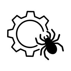 Spider on Gear Halloween Settings Icon
