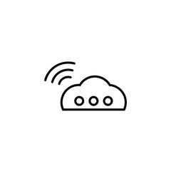 Fototapeta premium Cloud with wi fi signal icon representing cloud computing and connectivity
