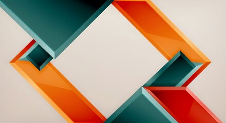 Minimal abstract background with layered colorful triangles