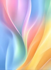 Abstract swirling pastel colors.  Soft flowing curves create a vibrant, ethereal design