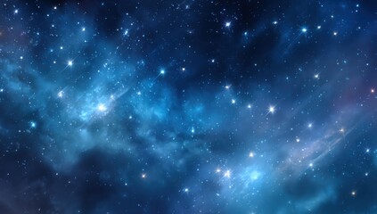 Deep space nebula with scattered stars