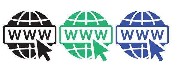 Obraz premium Planet Earth silhouette design in multiple colors for international and global concepts