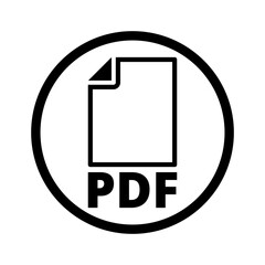 Naklejka na ściany i meble PDF document download icon isolated on transparent background