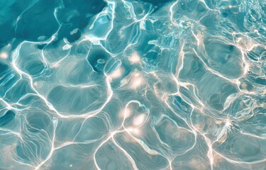 Obraz premium Abstract pattern of rippled turquoise water