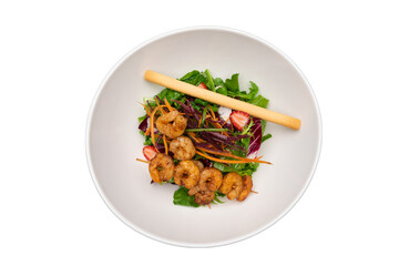Shrimp Salad – Fresh Shrimp Salad Served on White Plate