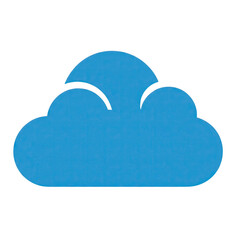 Fototapeta premium Isolate transparent Simple Blue Cloud Icon for Creative Projects and Web Design Elements Isolate transparent