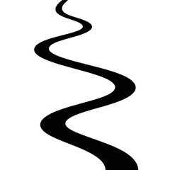 winding road isolated on white