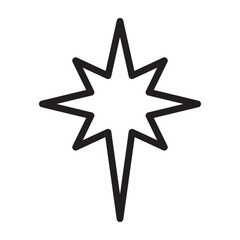 Obraz premium Star of Bethlehem Vector Line Icon Design