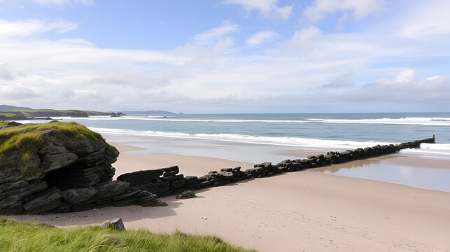 Doovilra, Ireland - June 29 2024 "Silver Strand Beach in west Ireland"