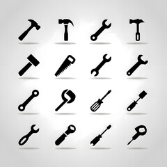 Essential Tools Icon Set | Vector Hand & Power Tools | DIY & Repair Tools Icons | Construction Tools Flat Pack | Workshop & Hardware Icons | Toolbox Icon Collection