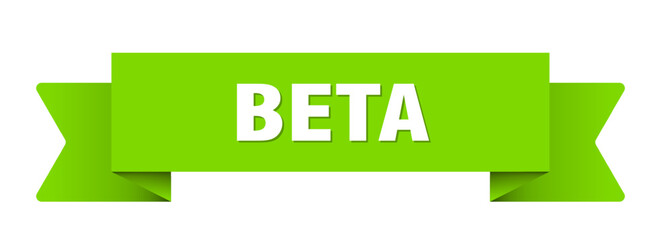 Fototapeta premium beta ribbon isolated on transparent background. beta ribbon