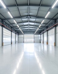 Empty modern warehouse interior