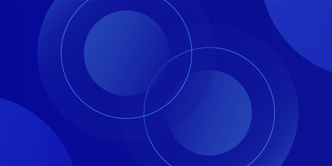 Abstract modern design circles background. Luxury blue gradient. Simple vector design.