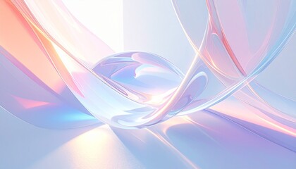 abstract 3d crystal fluid background
