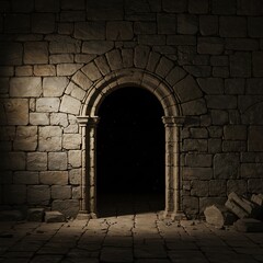 Fototapeta premium Stone's Whisper: A Passage to Shadow