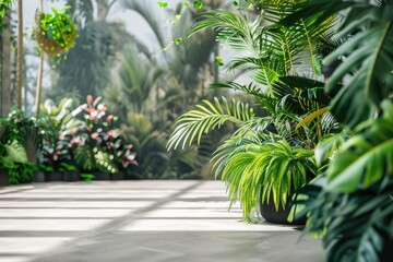 Flawless Visual of Indoor Garden with Tropical Plants