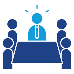 Leadership Solid Icon Element For Design