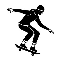 Obraz premium Skater silhouette vector illustration 