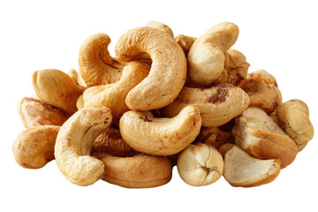 cashew nuts on white background