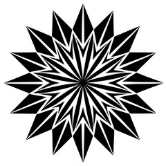 Obraz premium Geometric star burs silhouette vector illustration 