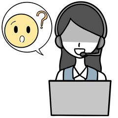 怪しいコールセンターの女性と問い合わせる人