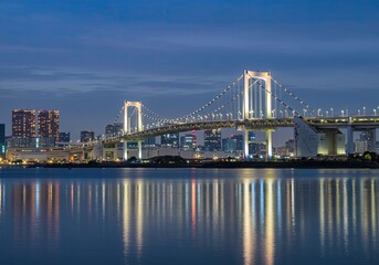 rainbow bridge in odaiba tokyo